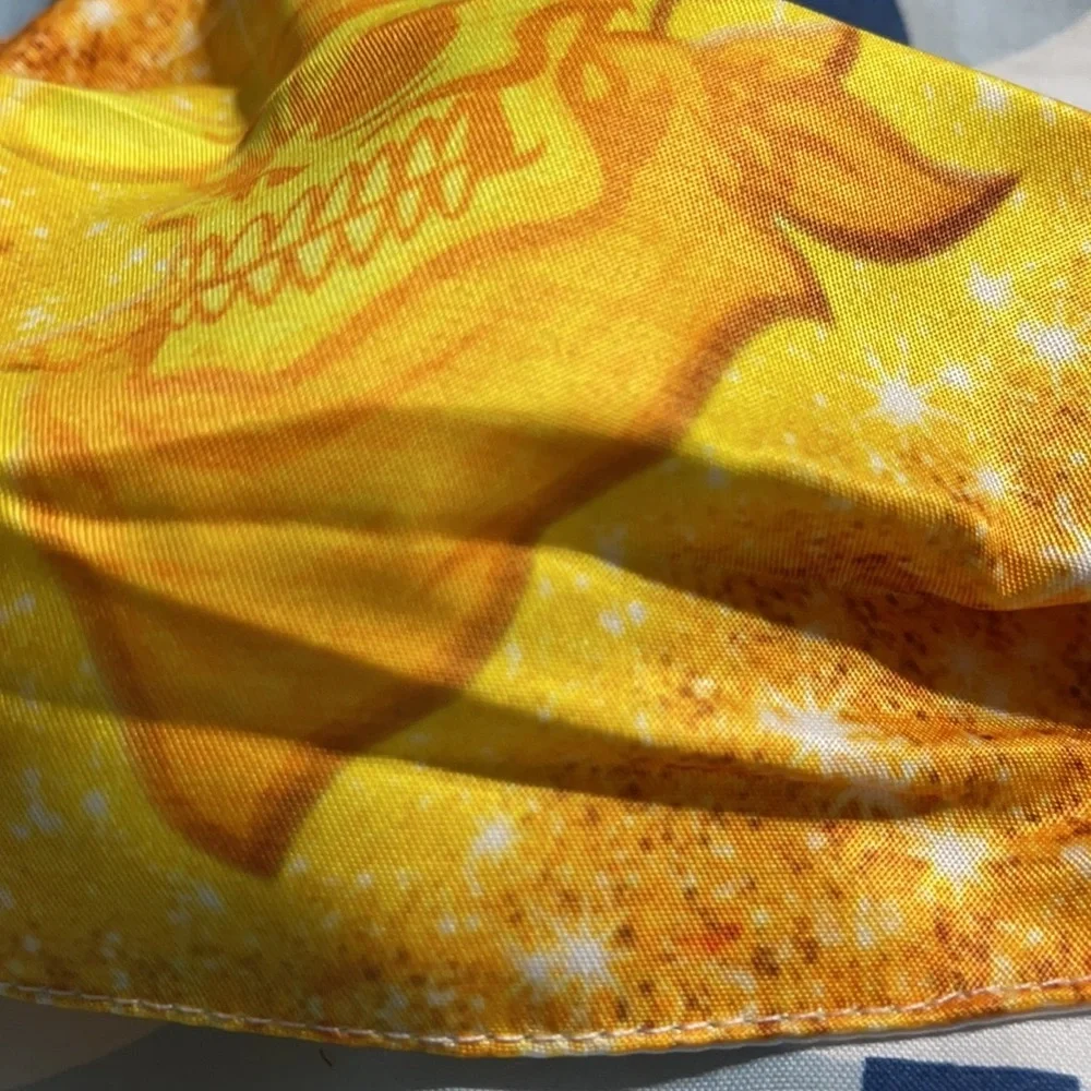 New yellow cowboy skull face mask
